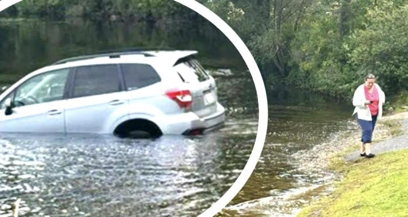  - Elle oublie le frein à main et sa Subaru finit dans un lac