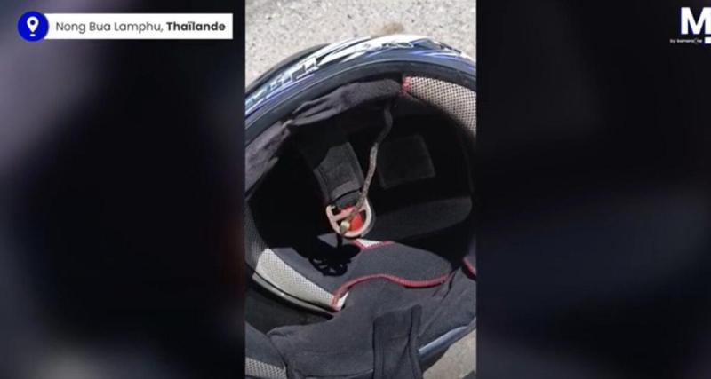  - Un motard découvre un serpent dans son casque après 3 heures de route !
