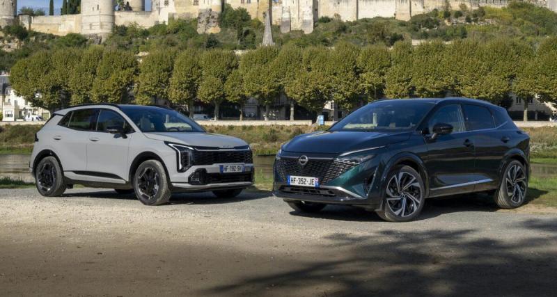  - Essai Kia Sportage restylé vs Nissan Qashqai : quel SUV familial hybride choisir ?