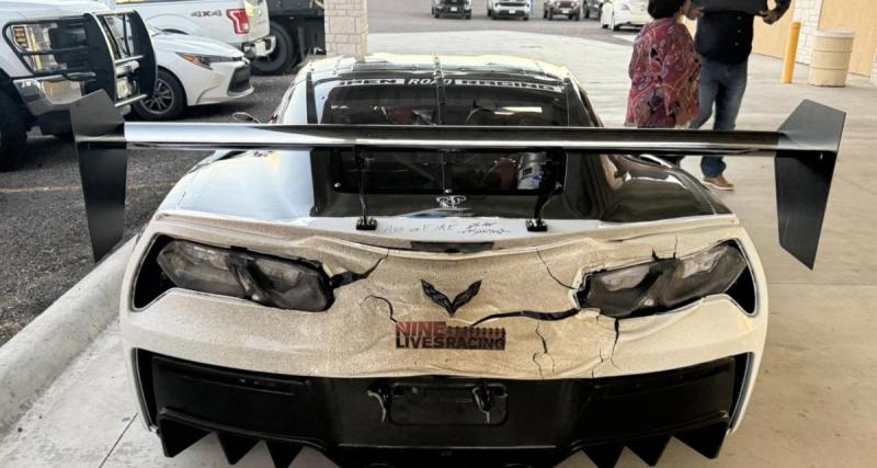  - La chaleur d'une Corvette ZR1 fait fondre son pare-chocs arrière