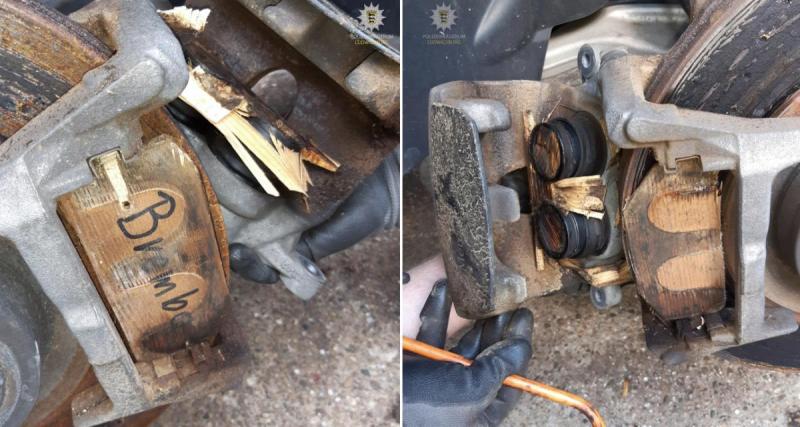  - La police découvre un Mercedes GLE équipé… de plaquettes de frein en bois !