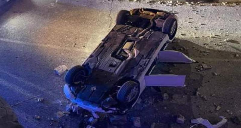 Un conducteur sous drogue et alcool percute un piéton avant de tomber d’un pont dans un accident spectaculaire