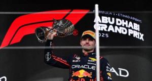 F1 : Verstappen reste champion devant Piastri et Norris, avec une stat très forte au terme de 2025