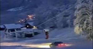 Une voiture dévale une piste de ski : la vidéo choque les internautes