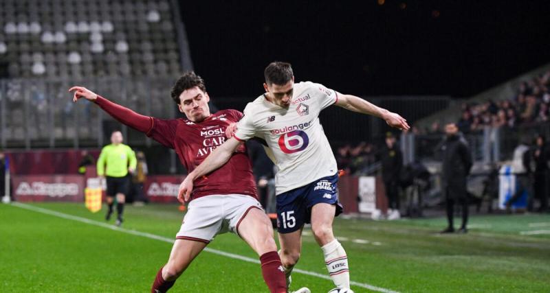  - Score de parité à la pause entre Metz et Lille