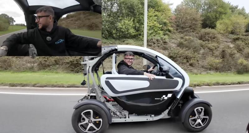  - Un Renault Twizy modifiée devance une Audi S1 dans une course électrique