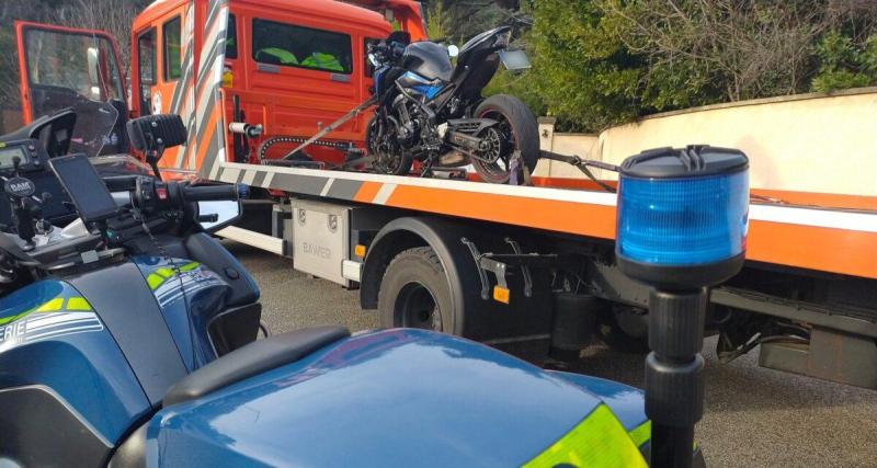  - Un jeune motard de 18 ans flashé à 180 km/h au lieu de 80 : son permis retiré, sa moto envoyée à la fourrière