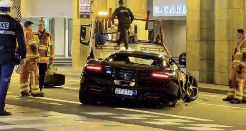  - Une Ferrari 296 perd une roue dans le tunnel Louis II à Monaco