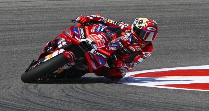  - GP d'Austin : Marc Márquez chute et entraîne Di Giannantonio dans sa faute