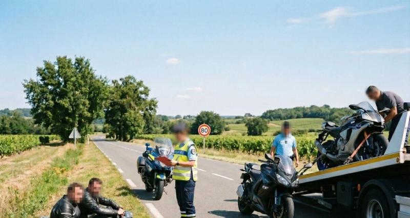 - Ils roulent à 168 km/h sur une route limitée à 80 : fin brutale pour deux motards, qui perdent sur-le-champ permis et motos