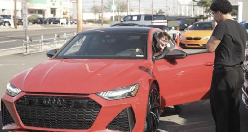  - Comme première voiture, un père de famille offre une Audi RS7 à son fils