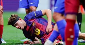 Atlético - Barça : l'image terrifiante du pied de Musso dans le visage de Fermin Lopez