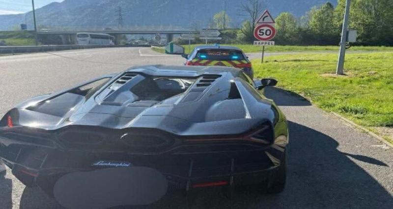 Une Lamborghini interceptée à 206 km/h sur une route limitée à 110 : permis suspendu et véhicule immédiatement placé en fourrière