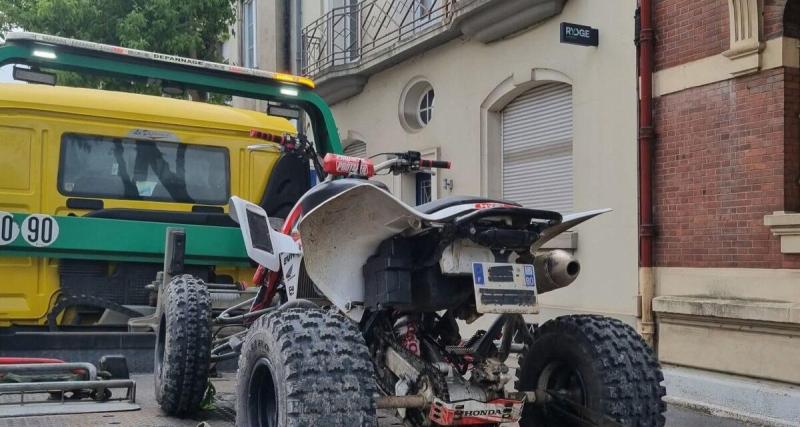 Il fonce en quad dans les rues sans assurance ni carte grise : la police l'arrête et le tribunal l'attend