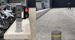 Percutée par une borne escamotable, une automobiliste réclame réparation à la ville