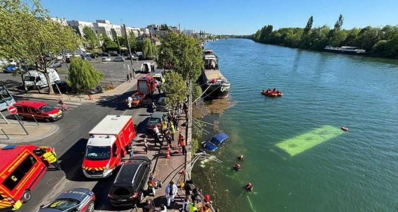 Un bus de ligne plonge dans la Seine après avoir percuté une voiture garée : quatre personnes à bord secourues saines et sauves, le conducteur était en pleine formation