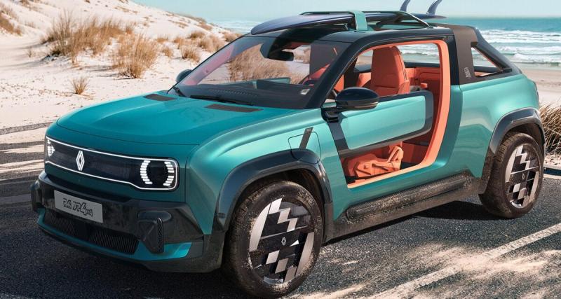 Renault 4 JP4x4 Concept : 2 ailes en guise de portières pour la 4L des plages