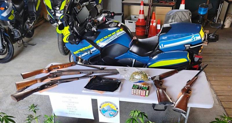 Ce simple contrôle routier cache une affaire bien plus lourde : armes, cannabis et stupéfiants saisis