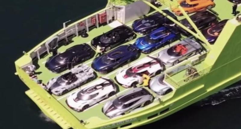 27 hypercars Koenigsegg à bord d’un ferry : un voyage à plus de 100 millions de dollars qui fascine les internautes