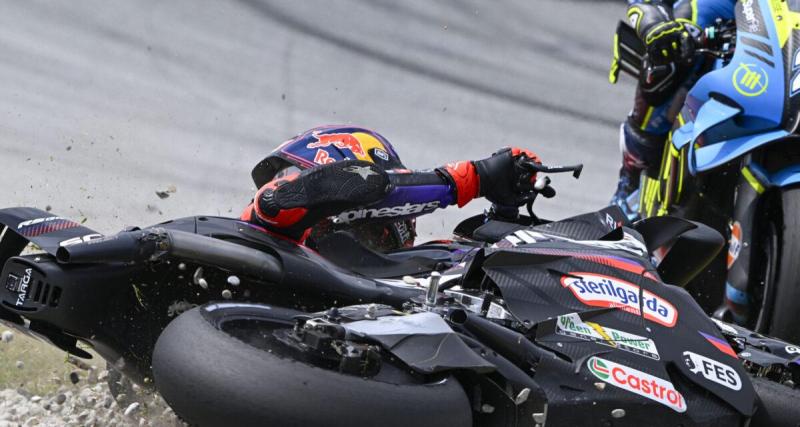 Aprilia : « Une chute énorme », l’écurie explique la violente chute de Jorge Martin lors du test de Barcelone