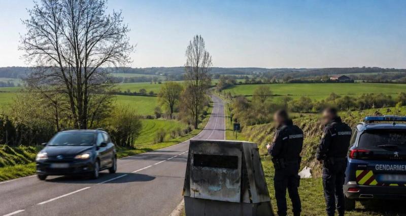 Un radar de chantier détruit sur une descente à 80 km/h : les riverains parlent d'emplacement « abusif »