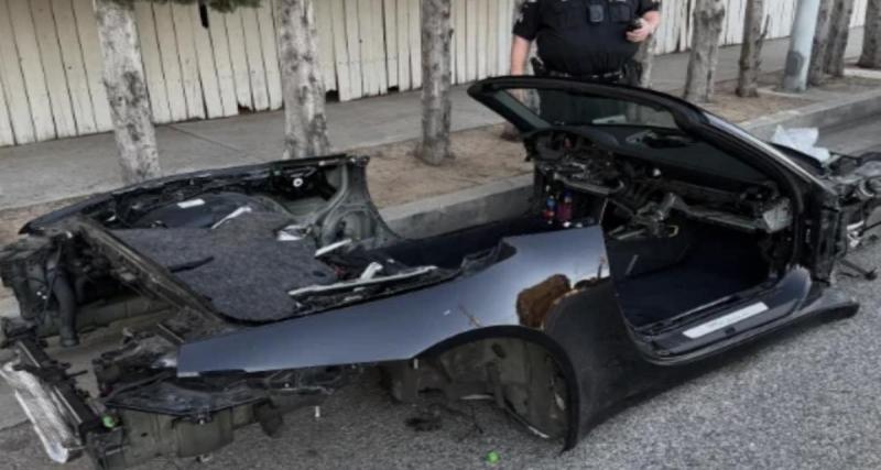 La Porsche 911 volée retrouvée à Los Angeles… réduite à une simple carcasse