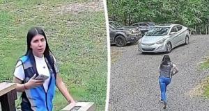 Une voiture de livreuse Amazon dévale une allée après un oubli de frein