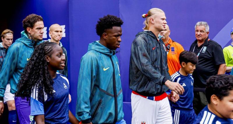  - Brésil - Norvège : le superbe moment entre Vinicius et Haaland en zone mixte