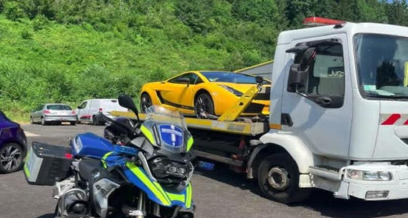  - Une Lamborghini flashée à 106 km/h en agglomération : les gendarmes n'ont pas été impressionnés par le bolide, le conducteur repart sans permis ni voiture