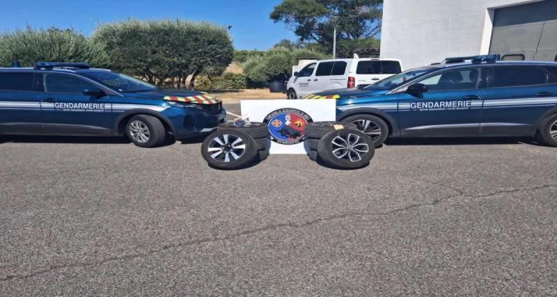  - Leur attitude intrigue les gendarmes : deux hommes arrêtés avec 8 roues volées cachées dans leur voiture