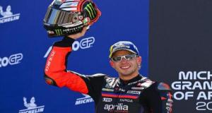 GP d'Aragon : Marco Bezzecchi rayonne après son podium et raconte son duel à plus de 320 km/h avec Marc Márquez