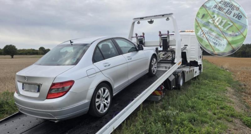 Flashé en grand excès de vitesse à près de 160 km/h, le conducteur avait un logo prévention routière sur son véhicule