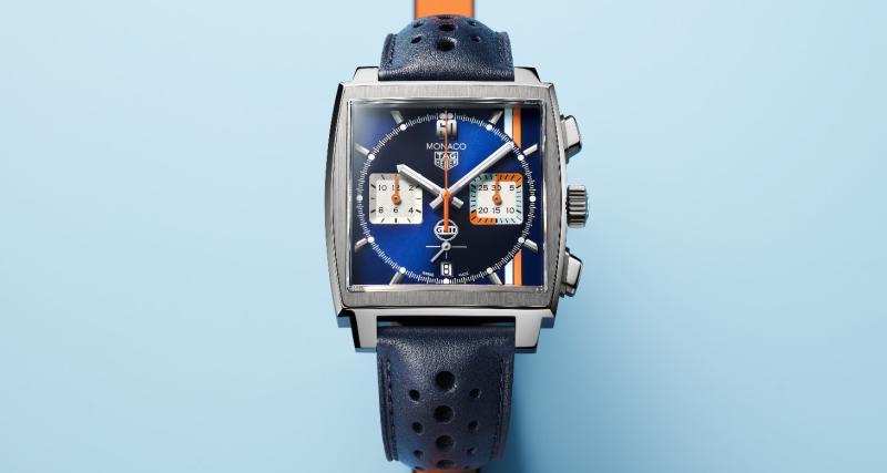  - TAG Heuer Monaco Gulf Special Edition : Heuer 02 en place