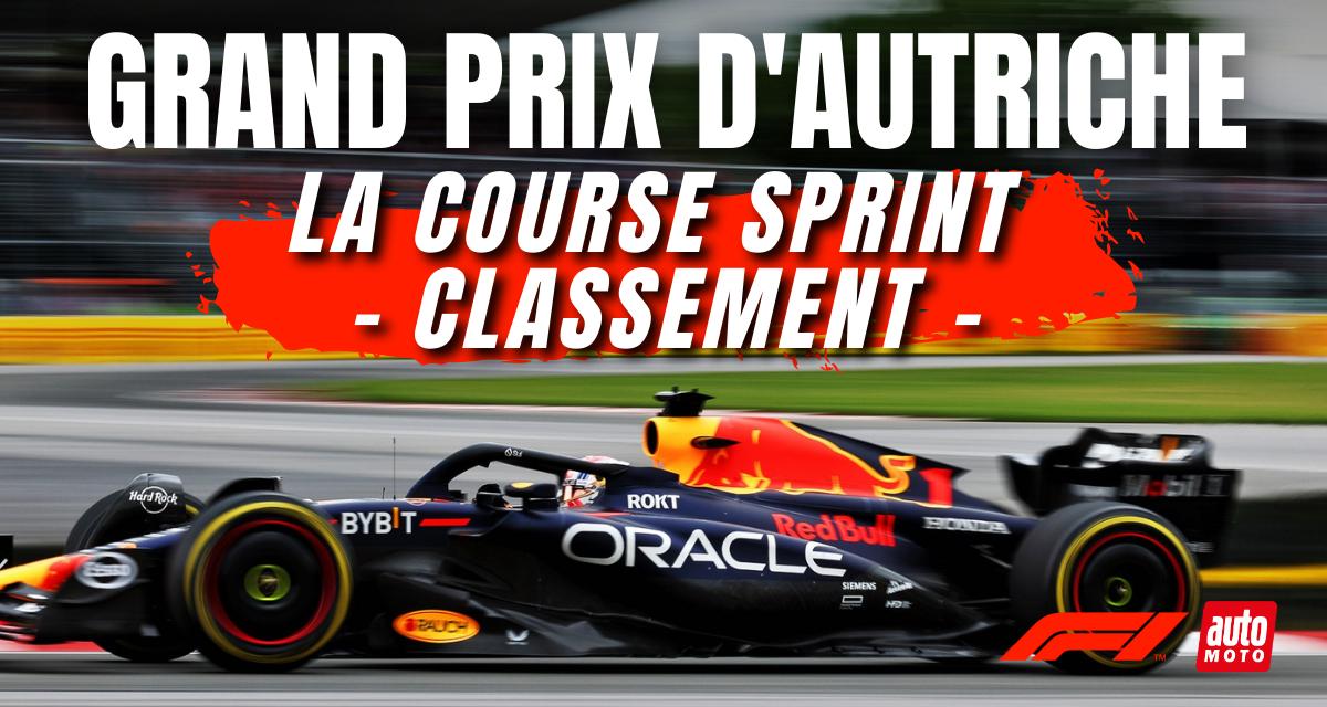 F1 - Grand Prix d'Autriche : Le classement de la course sprint