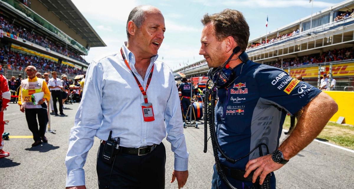 Ron Dennis et Christian Horner en 2015