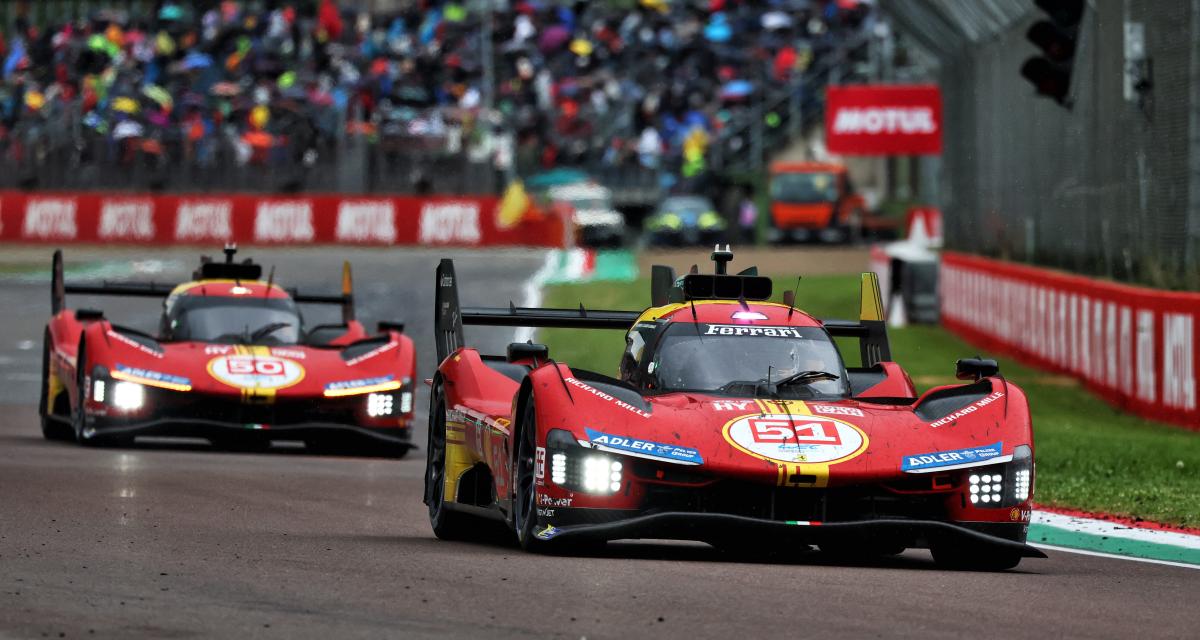 La Ferrari 499P n°51, tenante du titre dans la Sarthe