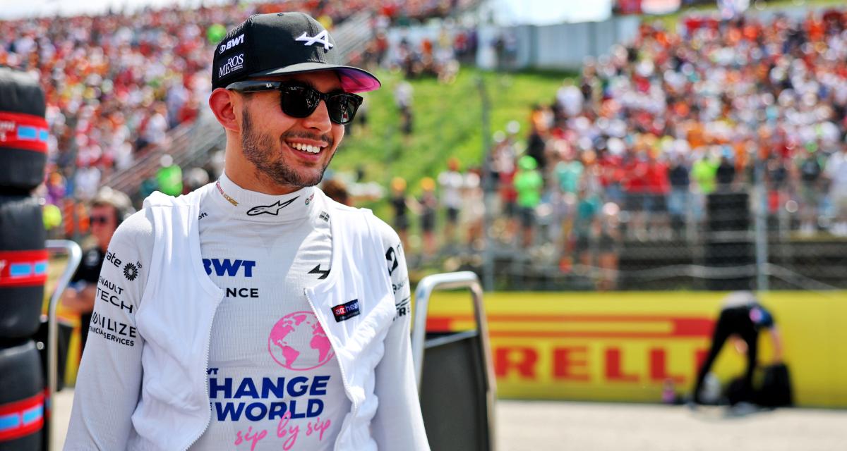 Le casque de super-héros coiffé par Esteban Ocon lors du GP de Belgique