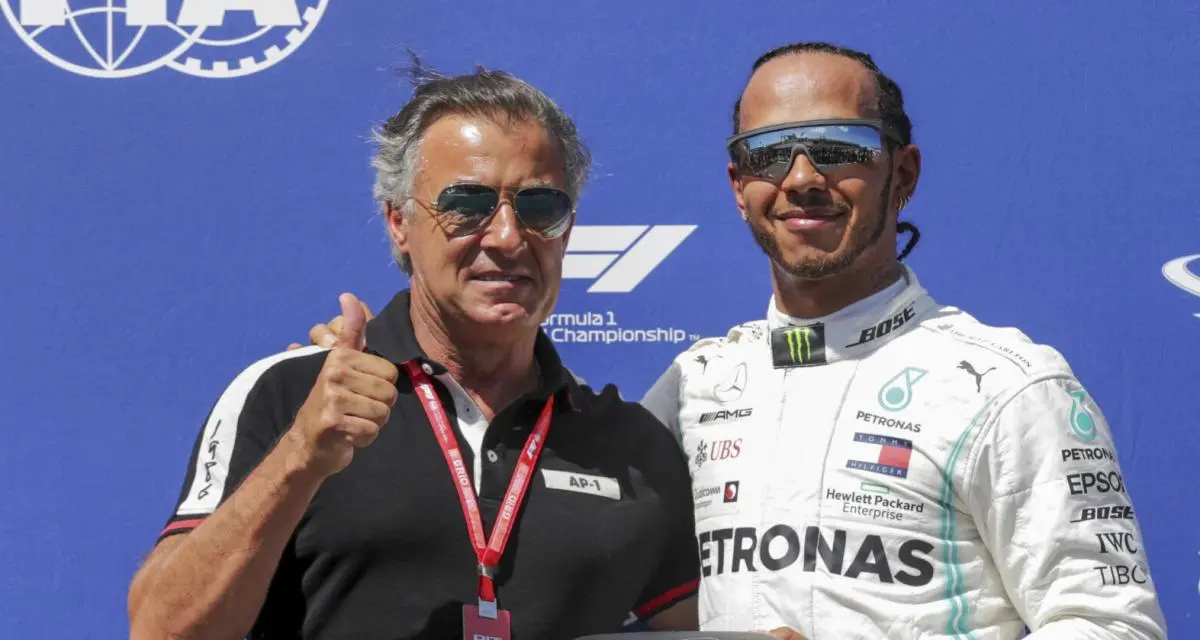 Jean Alesi and Lewis Hamilton
