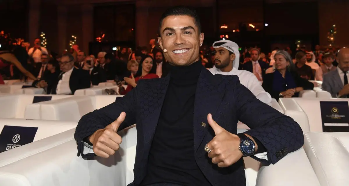 Cristiano Ronaldo lors d'une cérémonie à Dubaï 