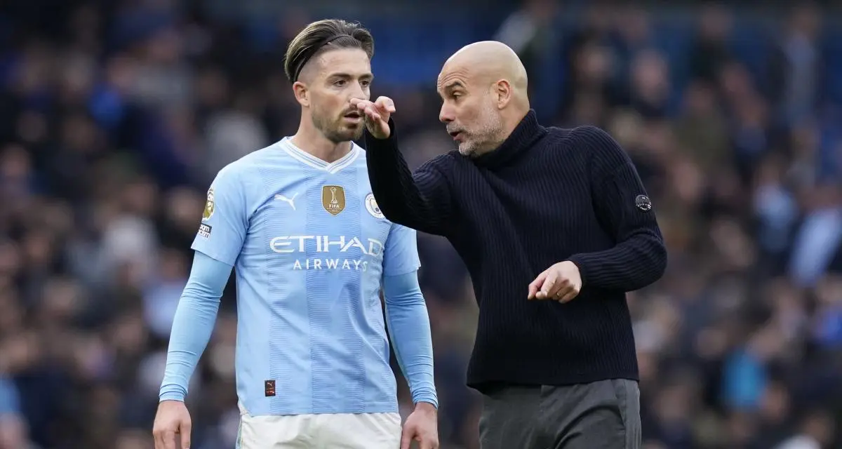 Jack Grealish et Pep Guardiola