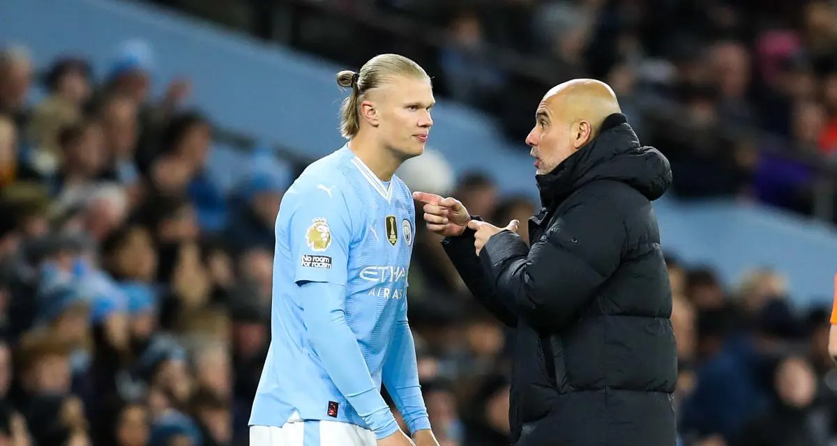 Erling Haaland et Pep Guardiola