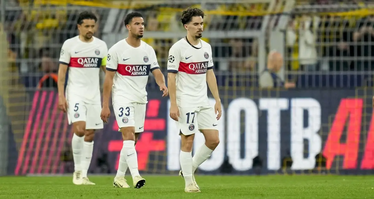 Les parisiens après la défaite face à Dortmund