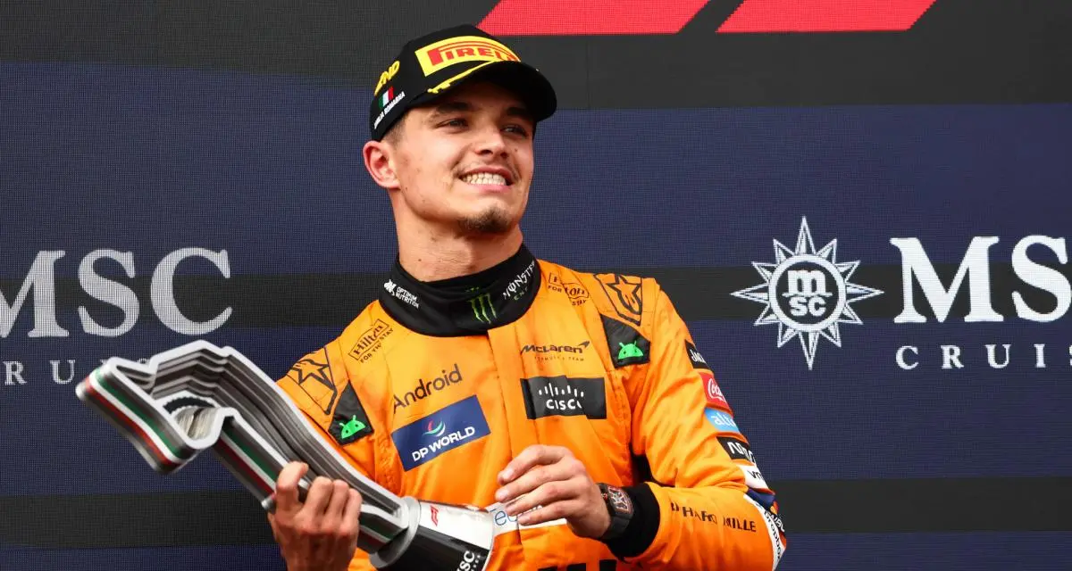 Lando Norris a fini 2e du GP d'Emilie-Romagne