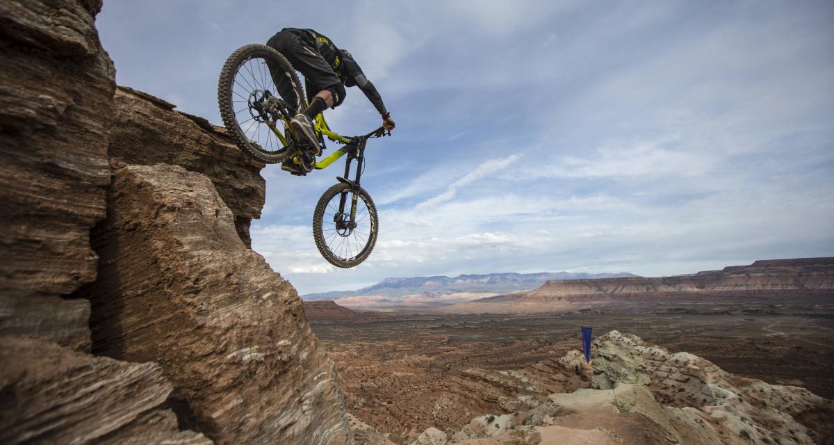 Rémy Métailler aux finales du Red Bull Rampage 2015 en Utah, USA