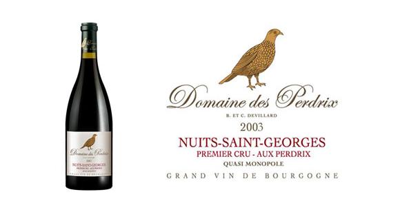  - Nuit-Saint-Georges 1er Cru - Domaine de Perdrix 2003