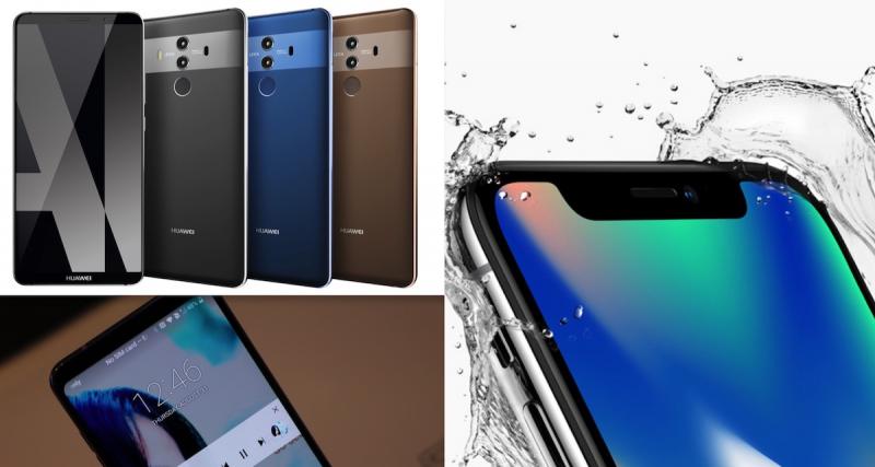  - iPhone X, LG V30, Mate 10… 9 téléphones borderless à découvrir pour la fin de l'année