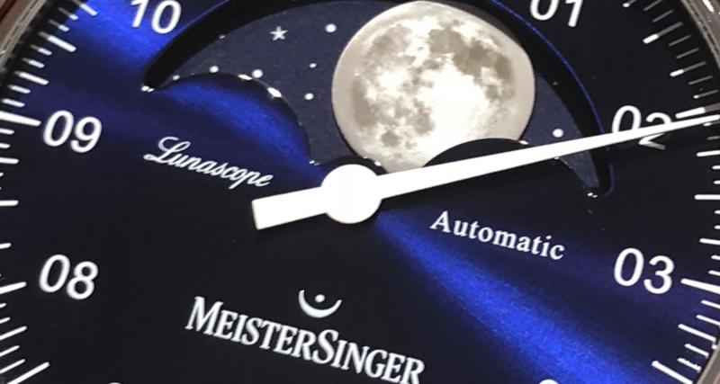 Baselworld 2018, salon mondial de l'horlogerie - MeisterSinger Lunascope : une spectaculaire phases de Lune mono-aiguille