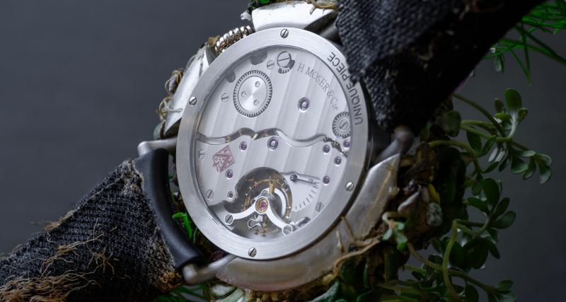 Retour au jardin d’Eden avec la Moser Nature Watch, « Swiss Grown & Made » - Une montre garnie de gazon (suisse), un cadran en pierre naturelle et lichen.