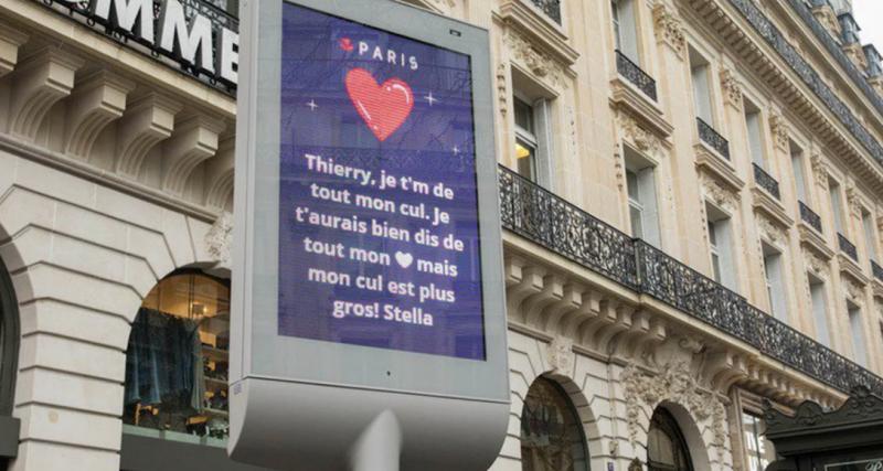  - Saint-Valentin : votre déclaration d'amour affichée dans Paris ?