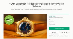 Nouveau chronographe Yema Speedgraf : une montre numérotée pour les plus rapides - Yema Superman Bronze : un super succès